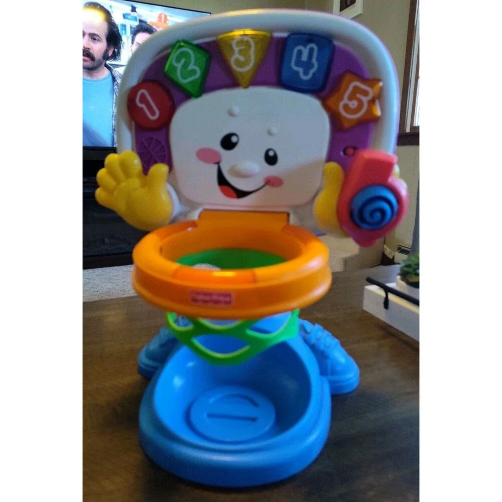 Fisher Price Laugh And Learn Basketball Adjustable Height Missing Balls ~ Tested